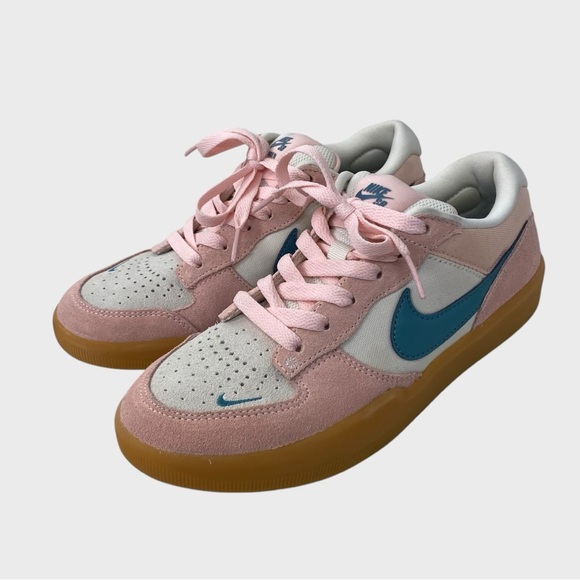 Nike Force 58 SB Pink Bloom Teal Gum Trainers Size 5.5 Mens 7/7.5 Women's